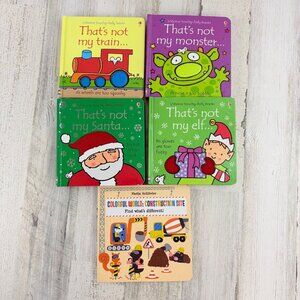 Lot Of 5 USBORNE Board Books THAT'S NOT MY Touchy-Feely Construction Xmas Train